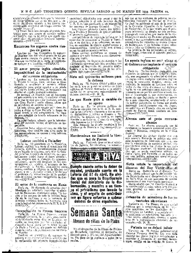 ABC SEVILLA 25-03-1939 página 11