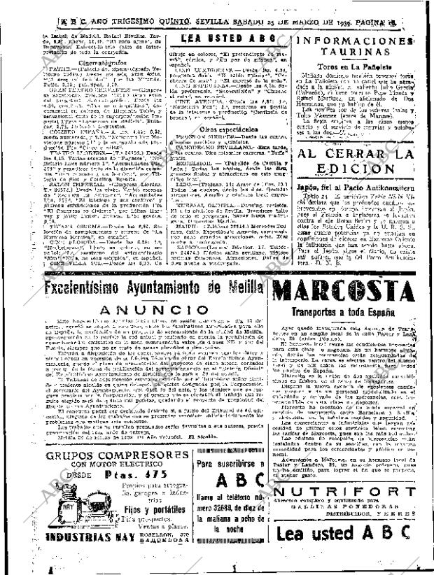 ABC SEVILLA 25-03-1939 página 16