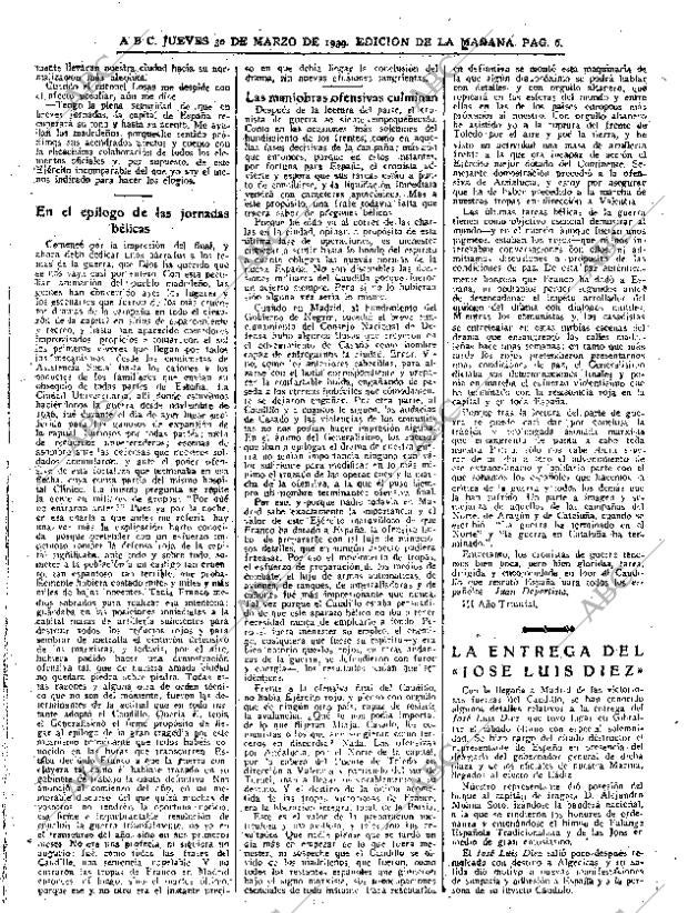ABC MADRID 30-03-1939 página 6