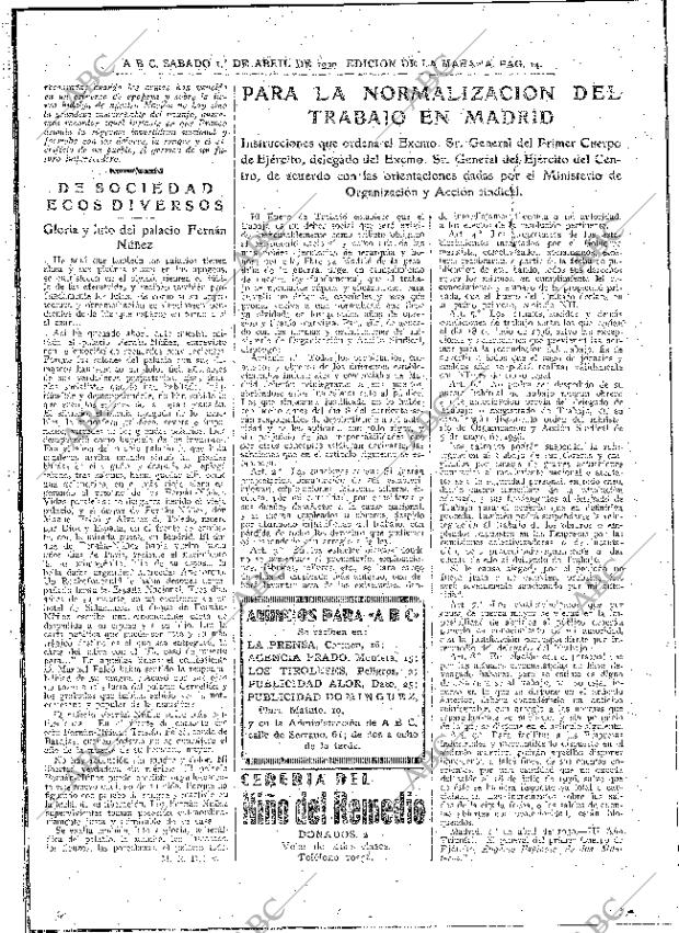 ABC MADRID 01-04-1939 página 14