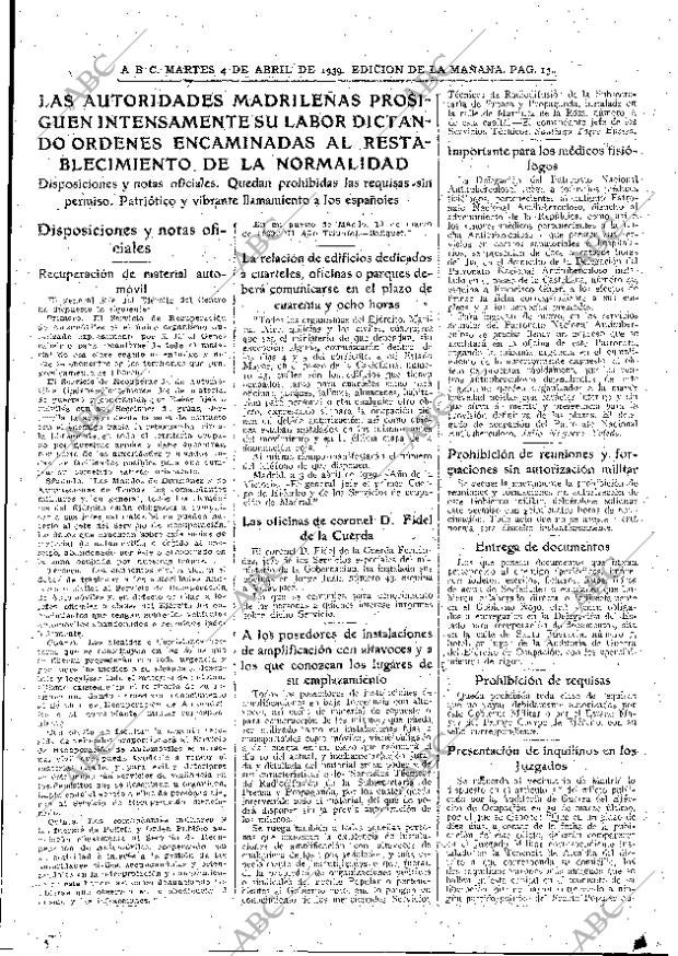 ABC MADRID 04-04-1939 página 13