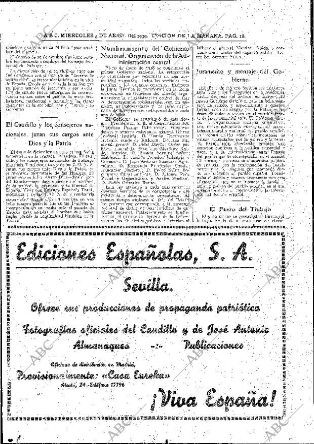 ABC MADRID 05-04-1939 página 18