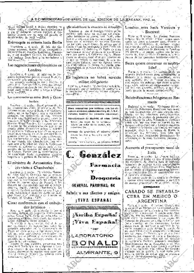 ABC MADRID 05-04-1939 página 22