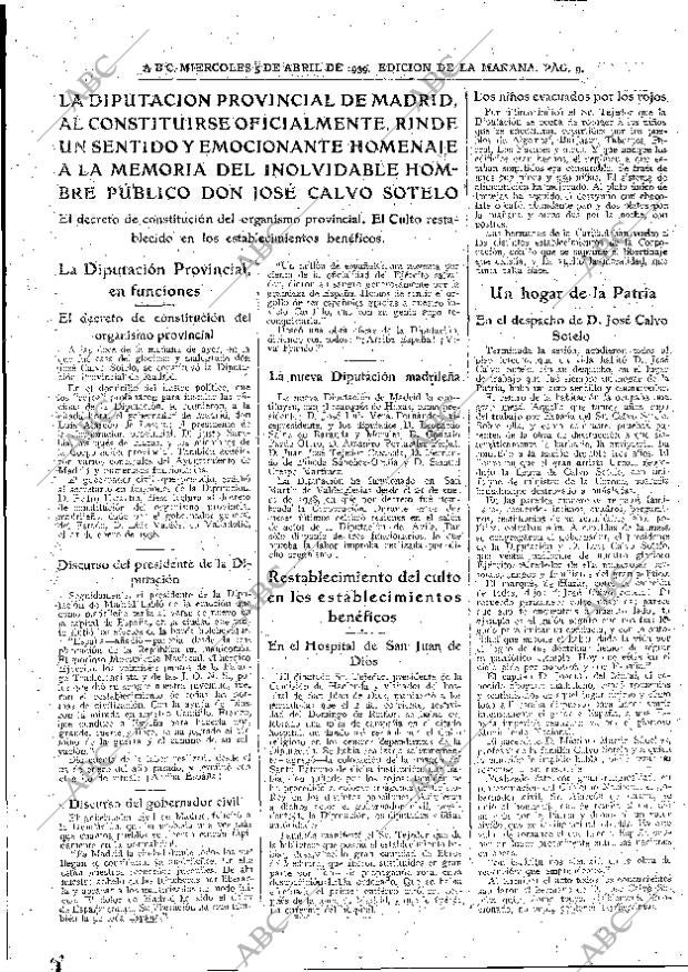 ABC MADRID 05-04-1939 página 9
