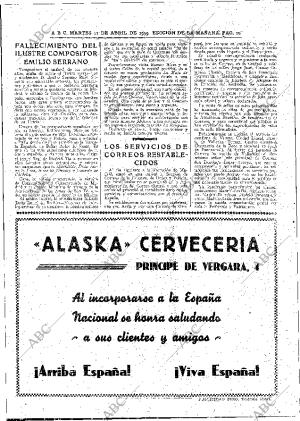 ABC MADRID 11-04-1939 página 10