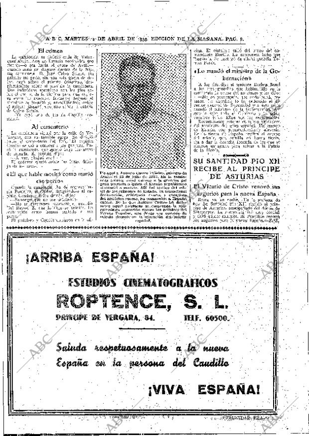 ABC MADRID 11-04-1939 página 8