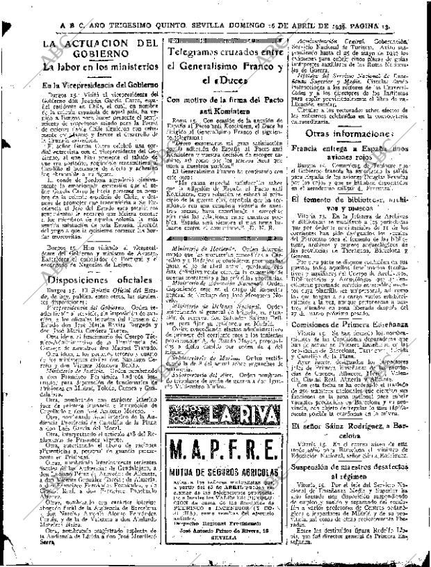 ABC SEVILLA 16-04-1939 página 13