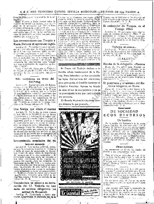 ABC SEVILLA 19-04-1939 página 14