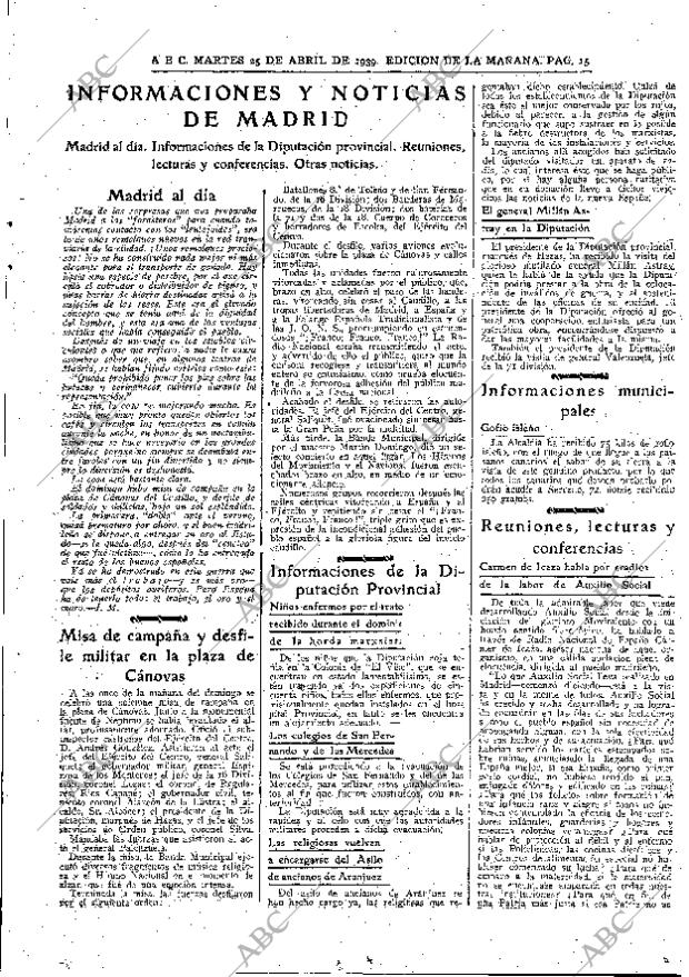 ABC MADRID 25-04-1939 página 15