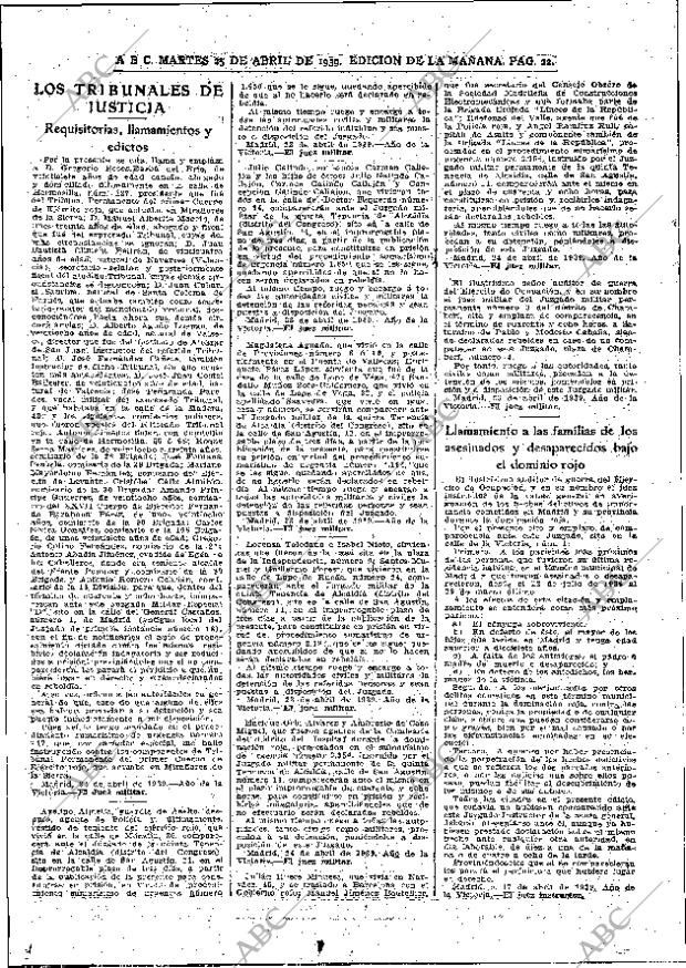 ABC MADRID 25-04-1939 página 22