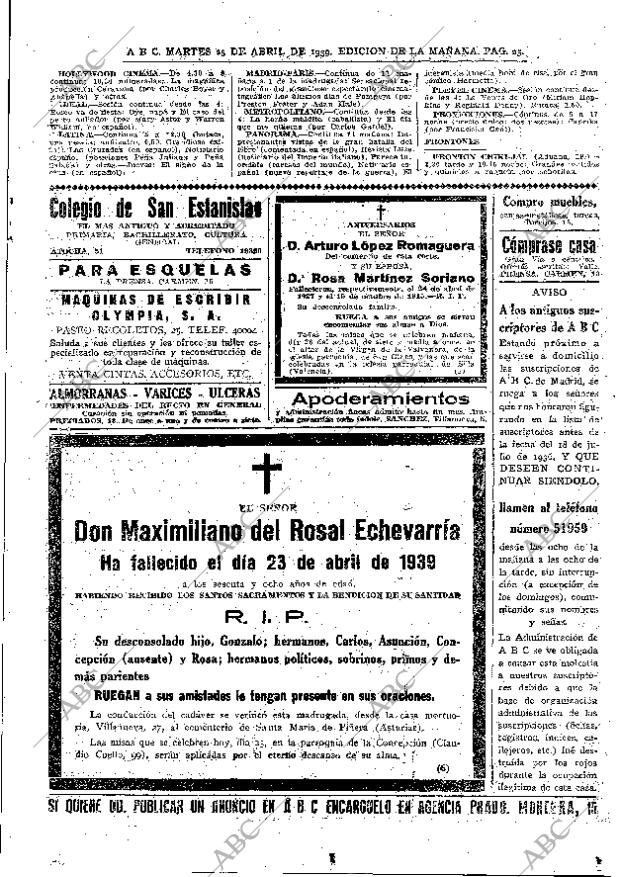 ABC MADRID 25-04-1939 página 25