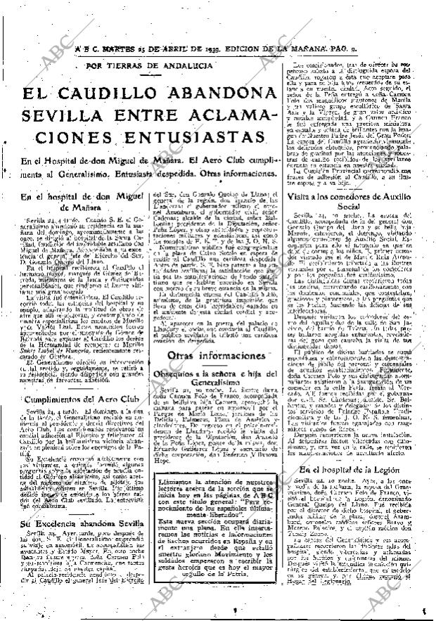 ABC MADRID 25-04-1939 página 9