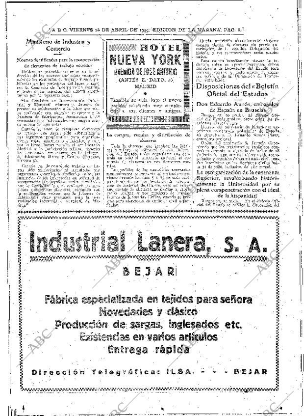 ABC MADRID 28-04-1939 página 8