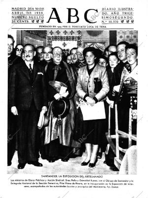 ABC MADRID 30-04-1939 página 1