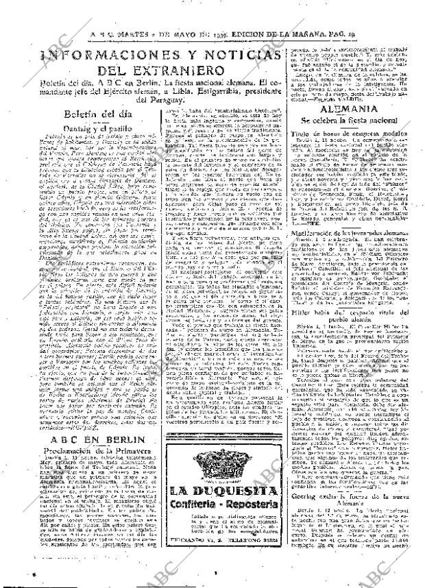 ABC MADRID 02-05-1939 página 19