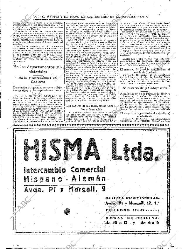 ABC MADRID 02-05-1939 página 8