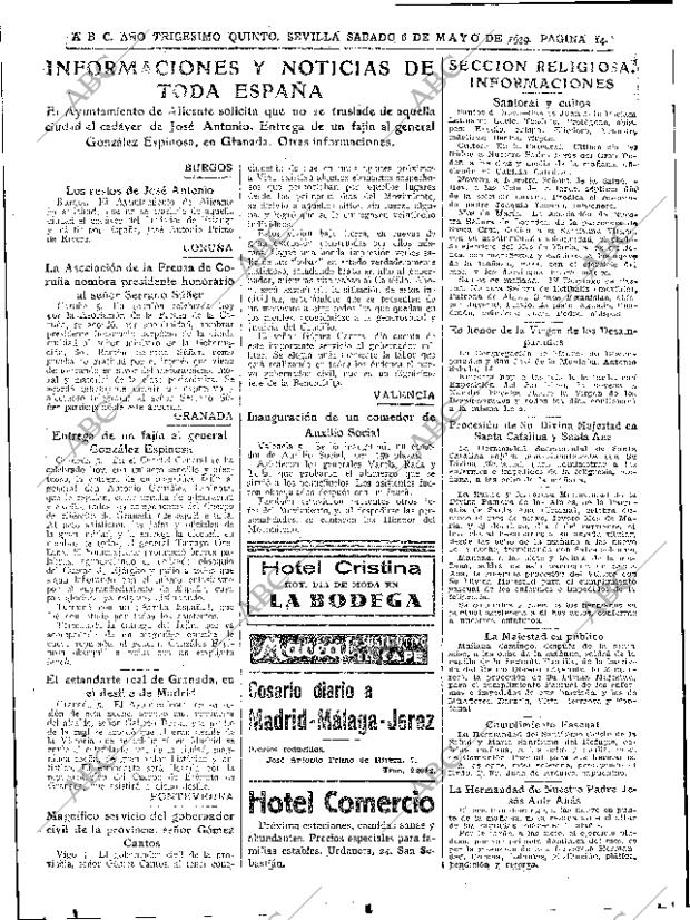 ABC SEVILLA 06-05-1939 página 14