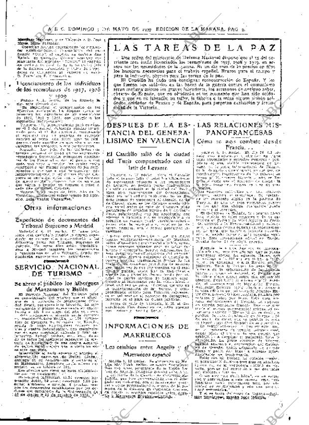 ABC MADRID 07-05-1939 página 9