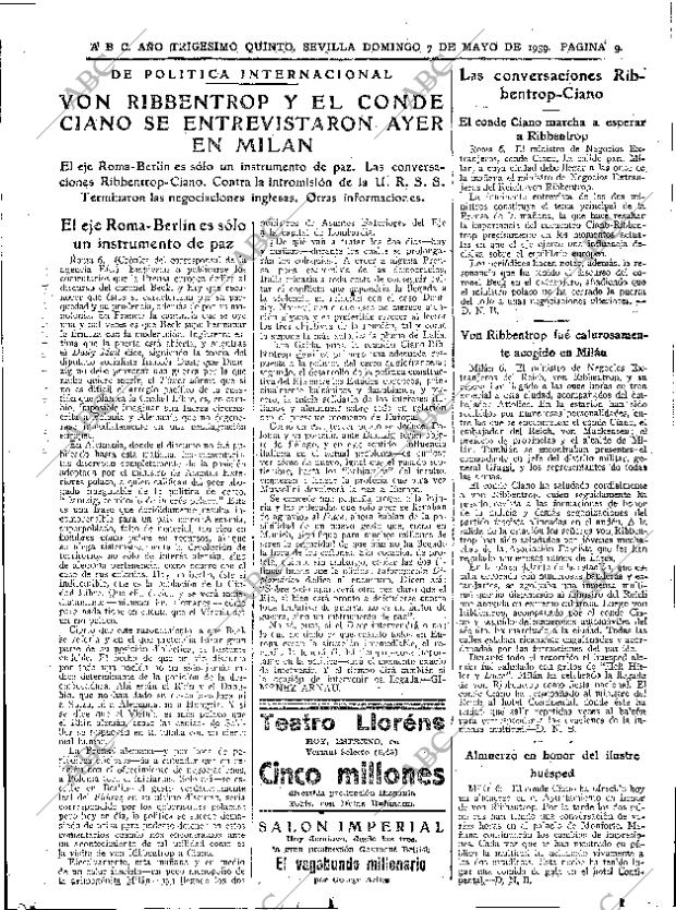 ABC SEVILLA 07-05-1939 página 9