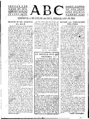 ABC SEVILLA 09-05-1939 página 1