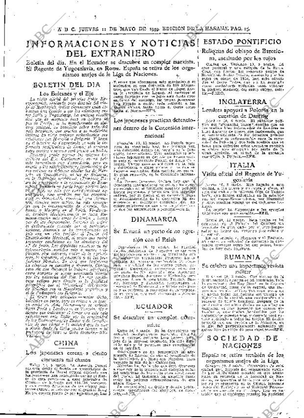 ABC MADRID 11-05-1939 página 15