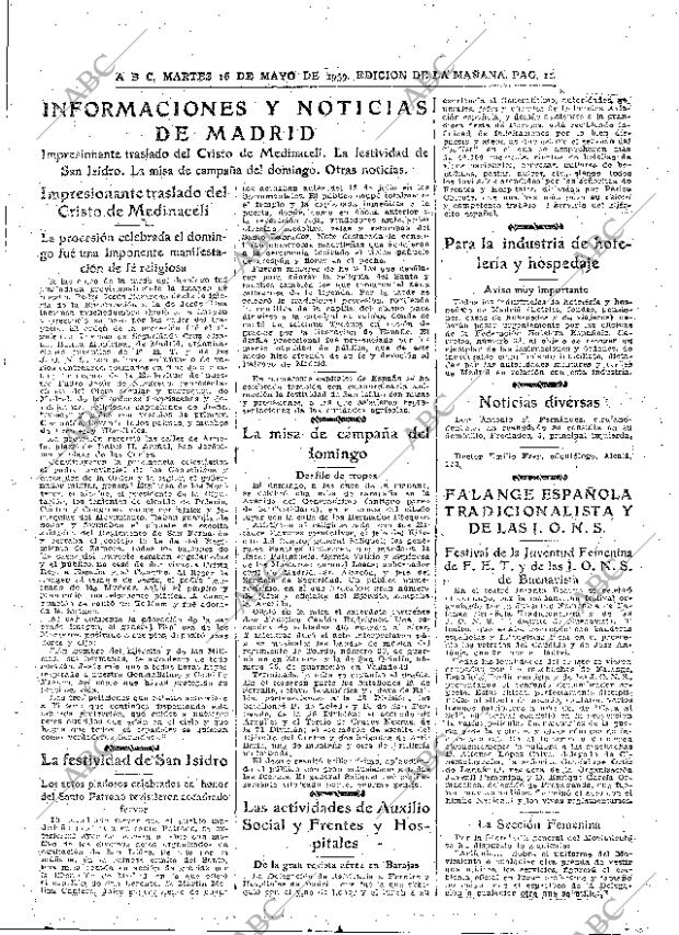 ABC MADRID 16-05-1939 página 11