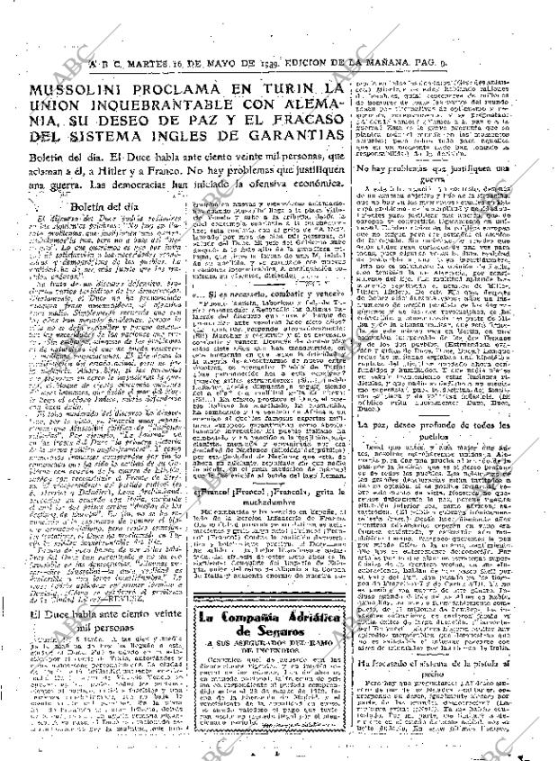 ABC MADRID 16-05-1939 página 9