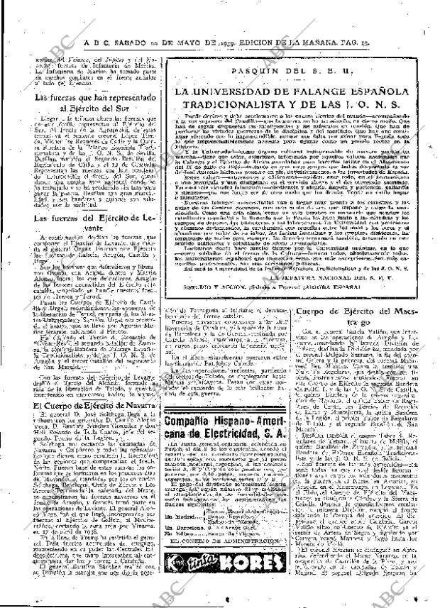 ABC MADRID 20-05-1939 página 13