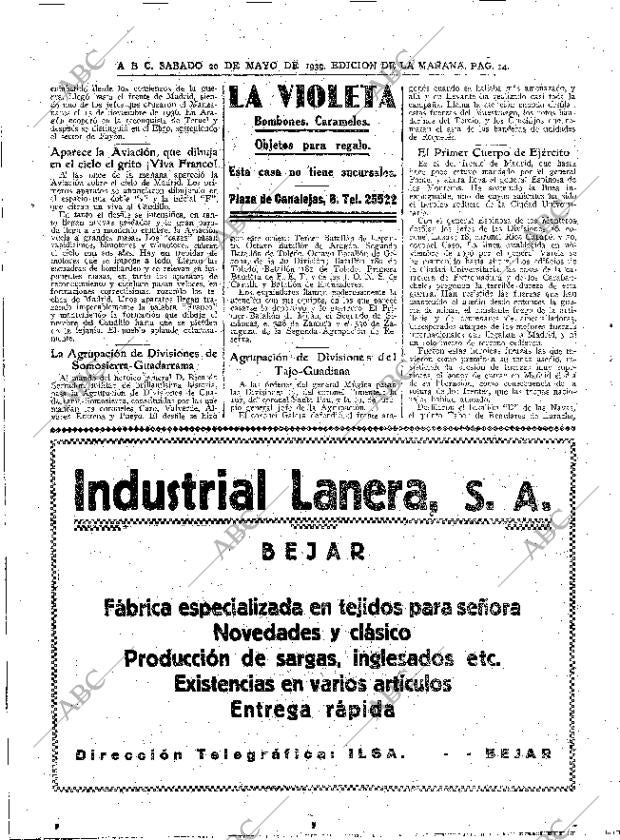 ABC MADRID 20-05-1939 página 14