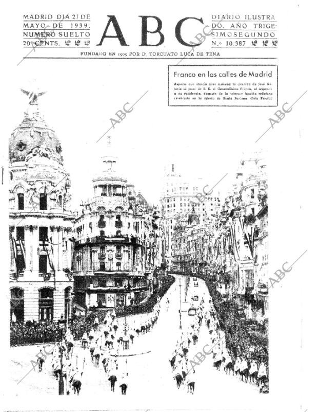 ABC MADRID 21-05-1939 página 1