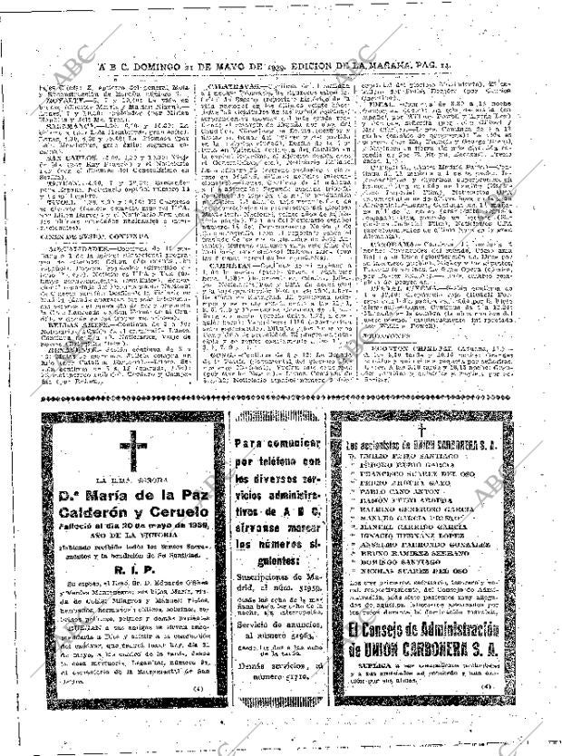 ABC MADRID 21-05-1939 página 14