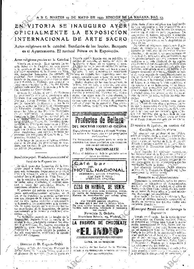 ABC MADRID 23-05-1939 página 13