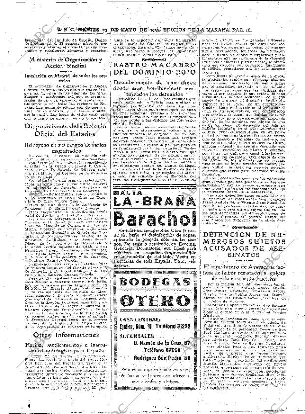 ABC MADRID 23-05-1939 página 16