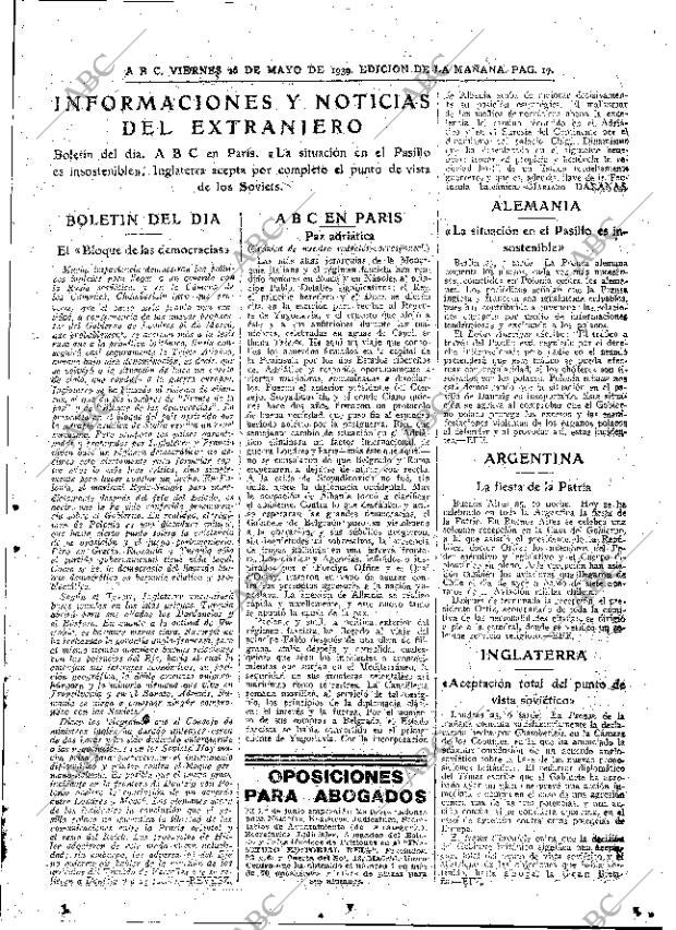 ABC MADRID 26-05-1939 página 17