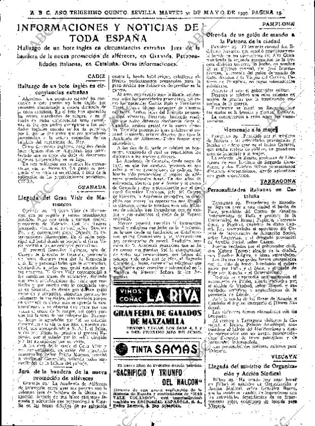 ABC SEVILLA 30-05-1939 página 15