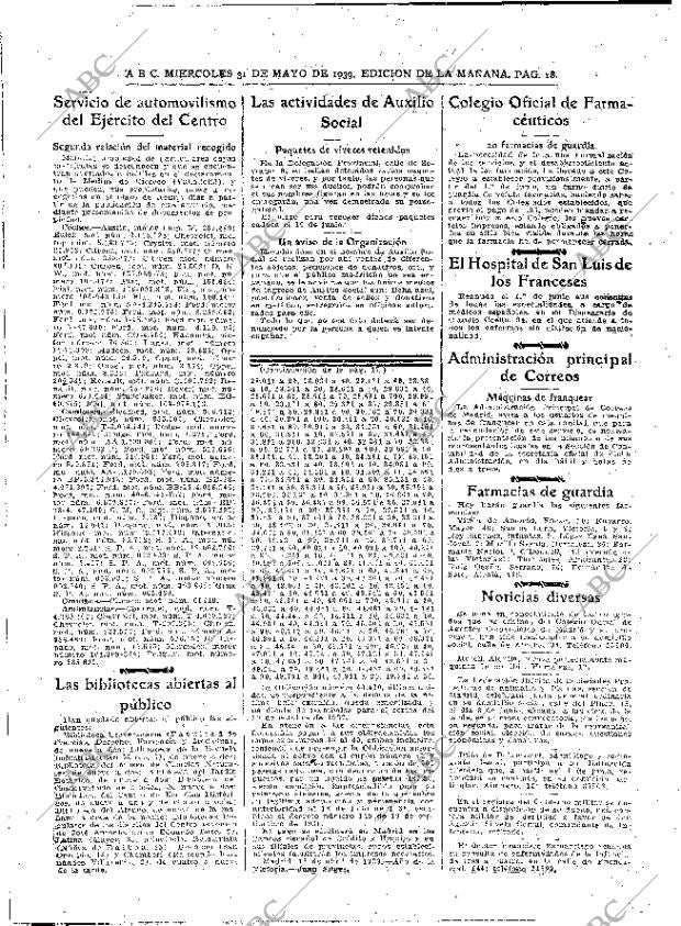 ABC MADRID 31-05-1939 página 18