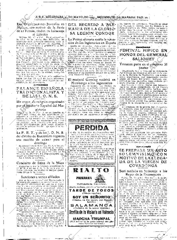 ABC MADRID 31-05-1939 página 20