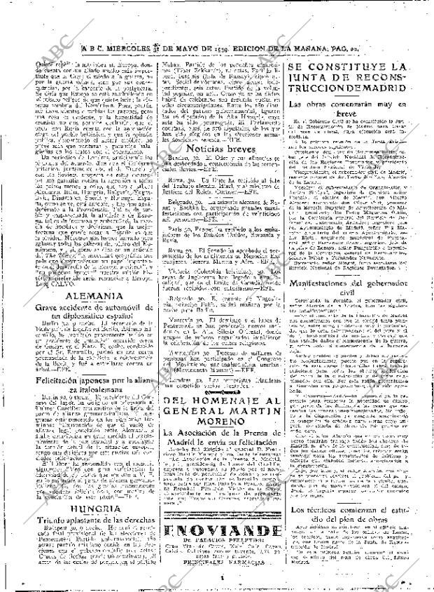 ABC MADRID 31-05-1939 página 22