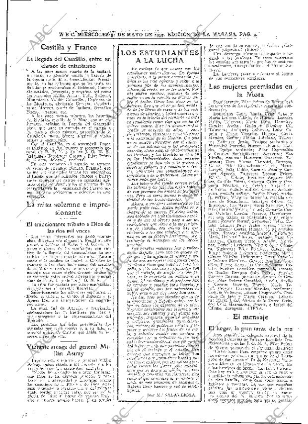 ABC MADRID 31-05-1939 página 9