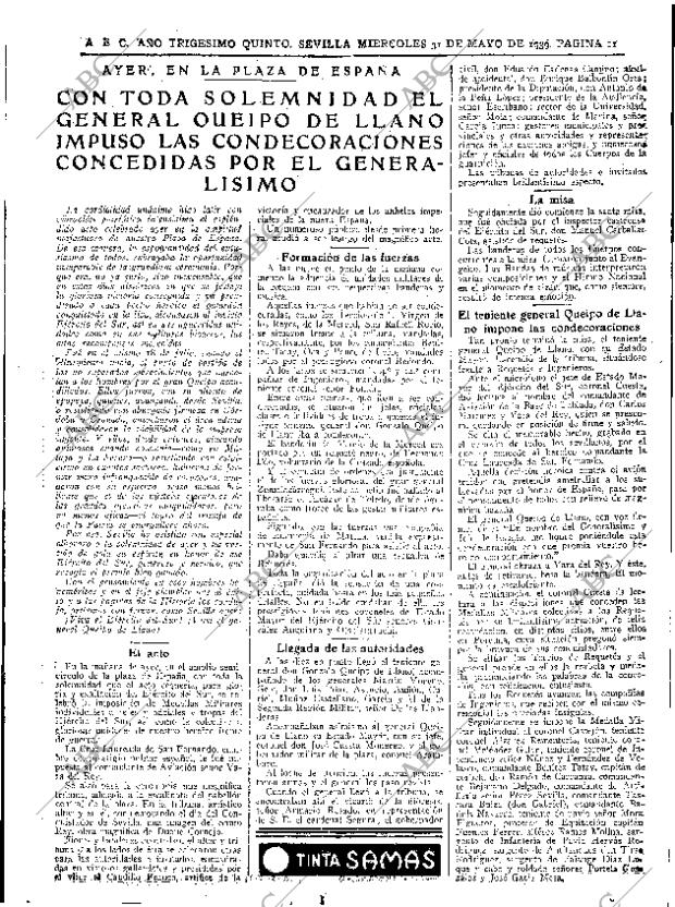 ABC SEVILLA 31-05-1939 página 11