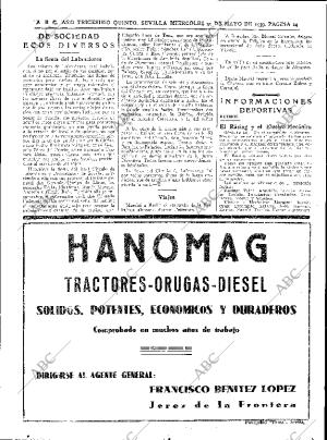 ABC SEVILLA 31-05-1939 página 14