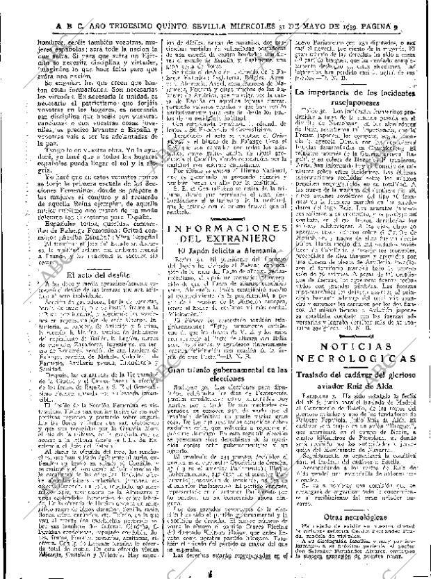 ABC SEVILLA 31-05-1939 página 9