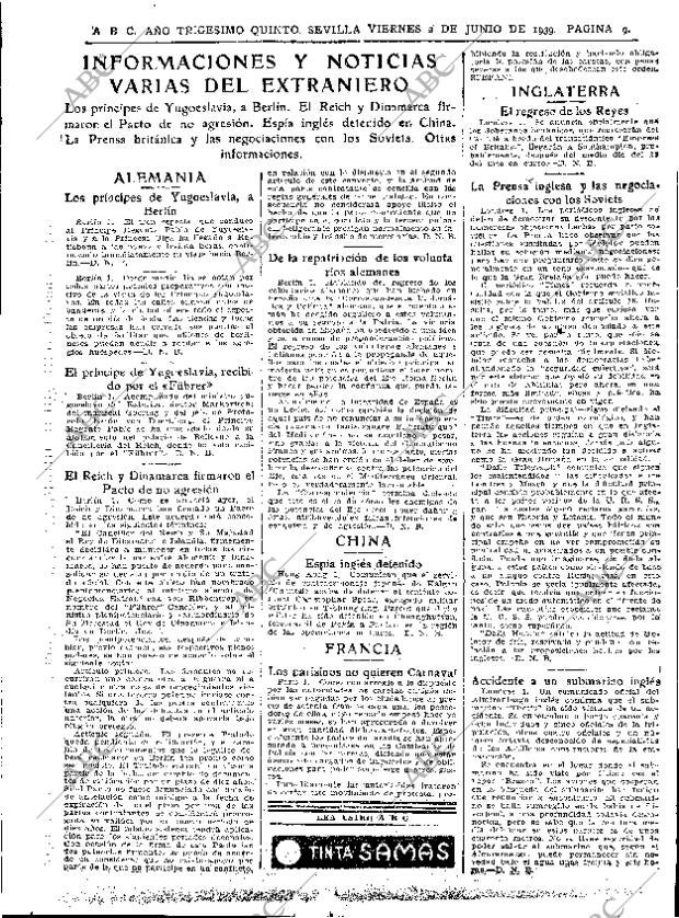 ABC SEVILLA 02-06-1939 página 9