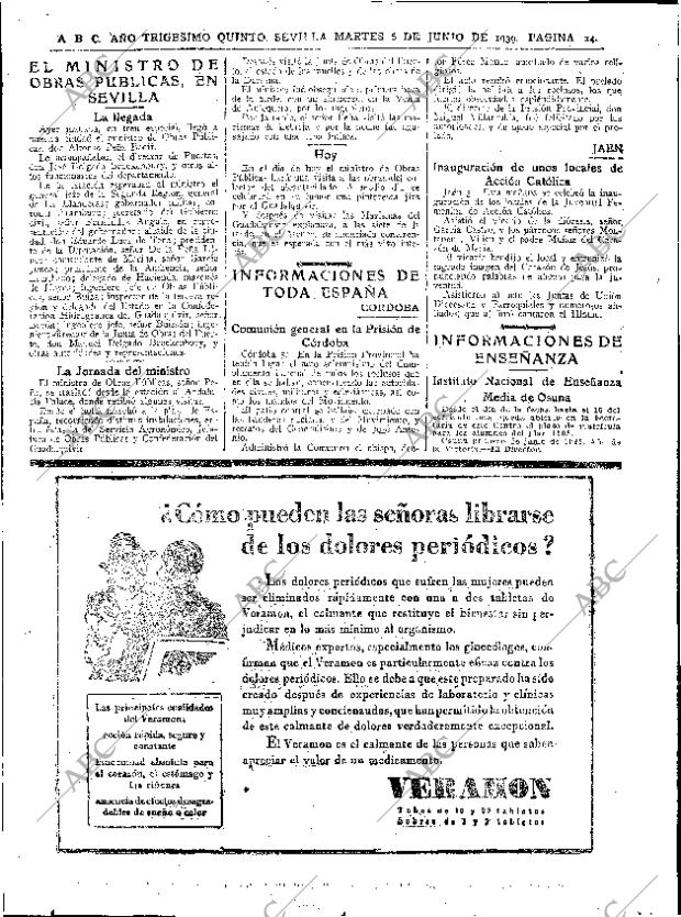 ABC SEVILLA 06-06-1939 página 12