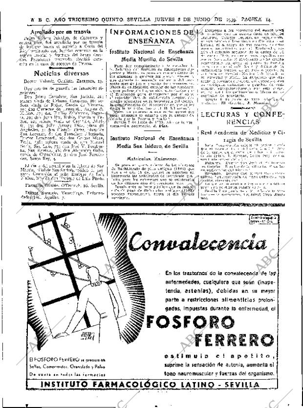 ABC SEVILLA 08-06-1939 página 14