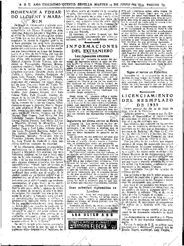 ABC SEVILLA 13-06-1939 página 11