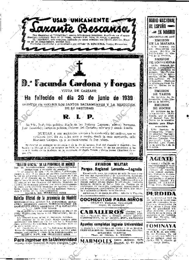 ABC MADRID 21-06-1939 página 28