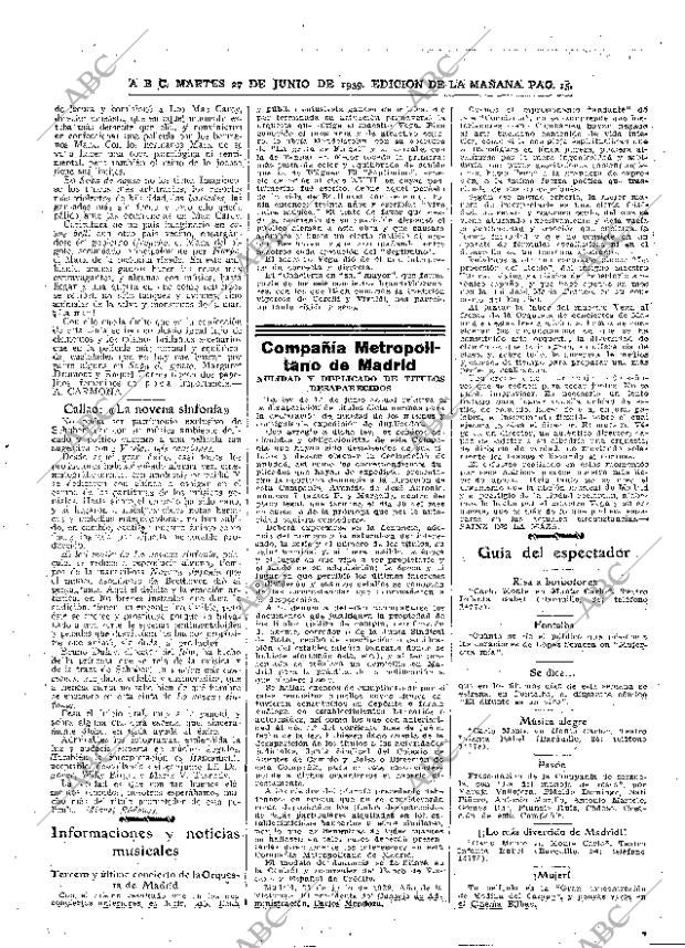 ABC MADRID 27-06-1939 página 15