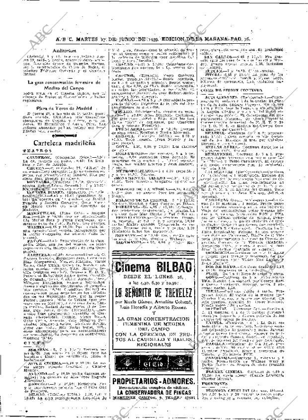 ABC MADRID 27-06-1939 página 16