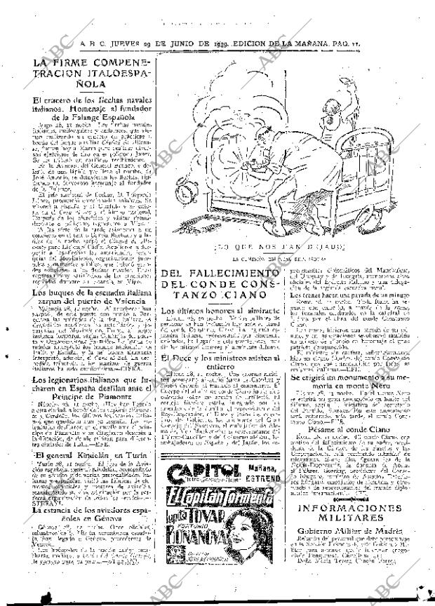ABC MADRID 29-06-1939 página 11